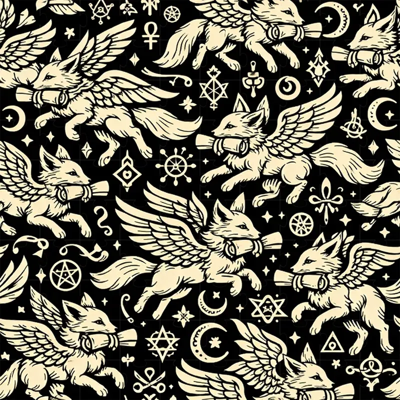 Seamless Mystical Animal Pattern Sets