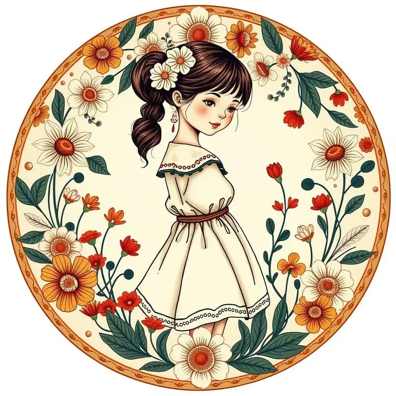 Simple Floral Person Tshirt Designs