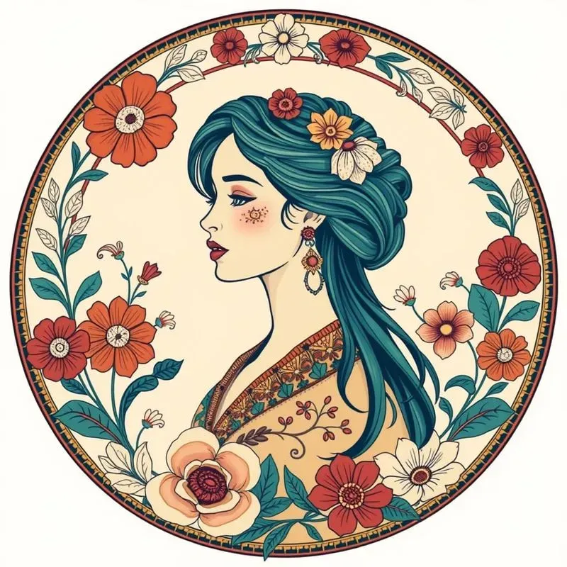 Simple Floral Person Tshirt Designs