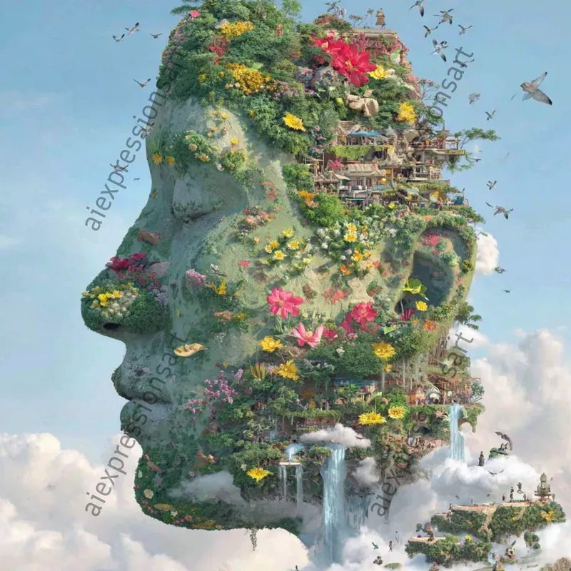 Surreal 3d Miniature Fantasy World Art