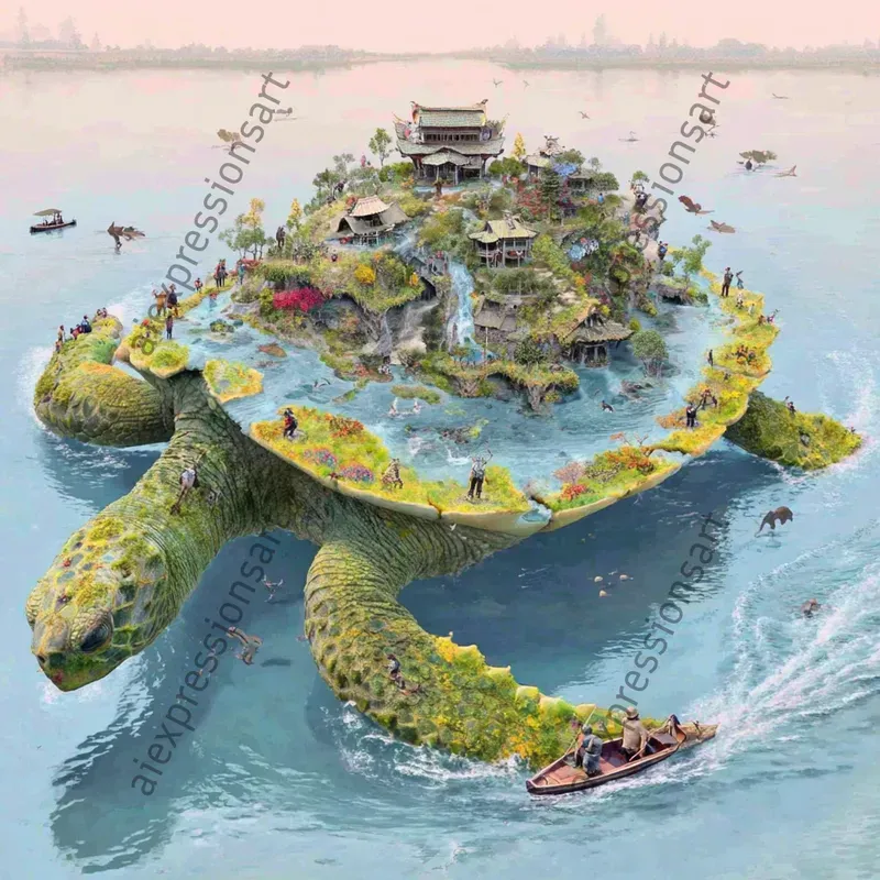 Surreal 3d Miniature Fantasy World Art