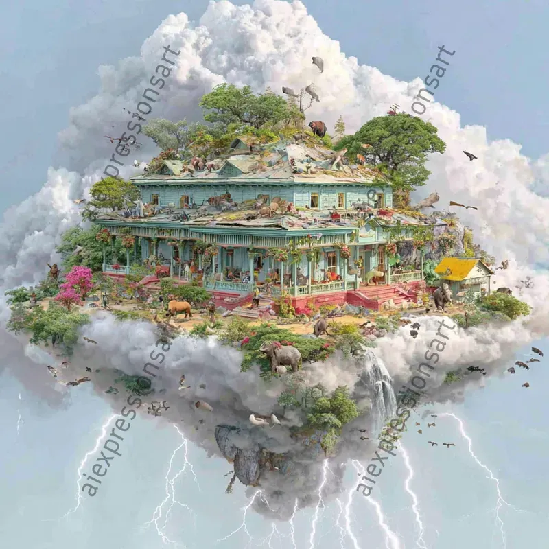 Surreal 3d Miniature Fantasy World Art