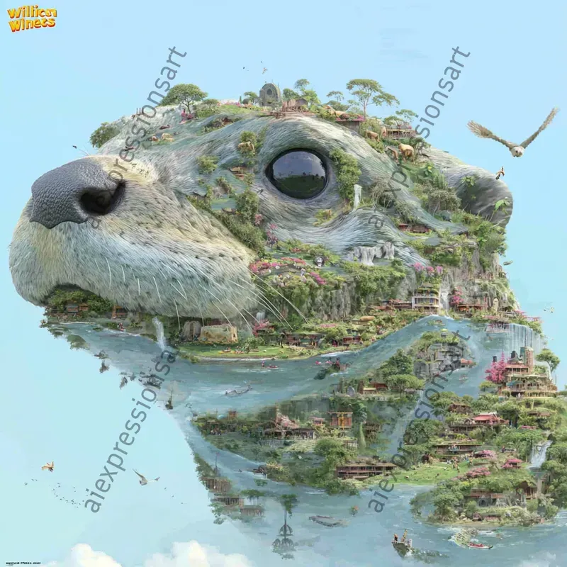 Surreal 3d Miniature Fantasy World Art