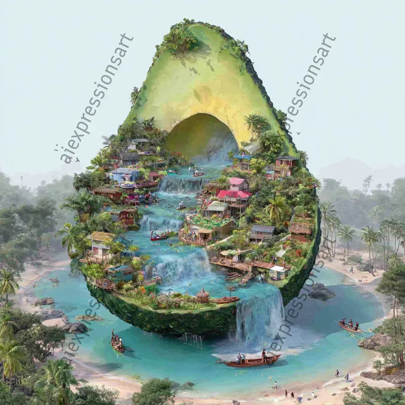 Surreal 3d Miniature Fantasy World Art