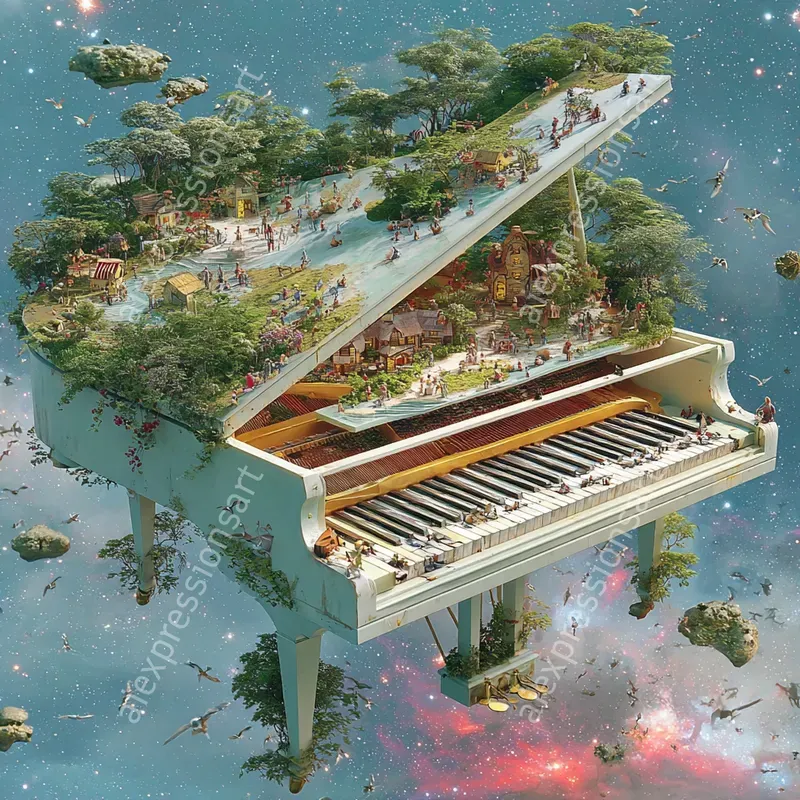 Surreal 3d Miniature Fantasy World Art