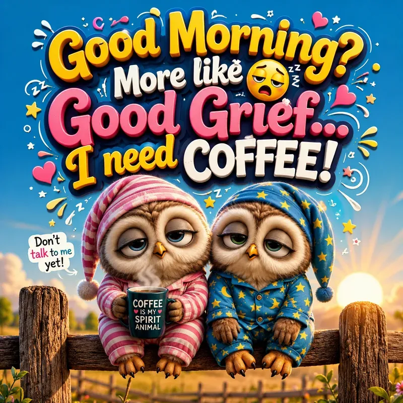 Sleepy Animal Duo Typography Posters