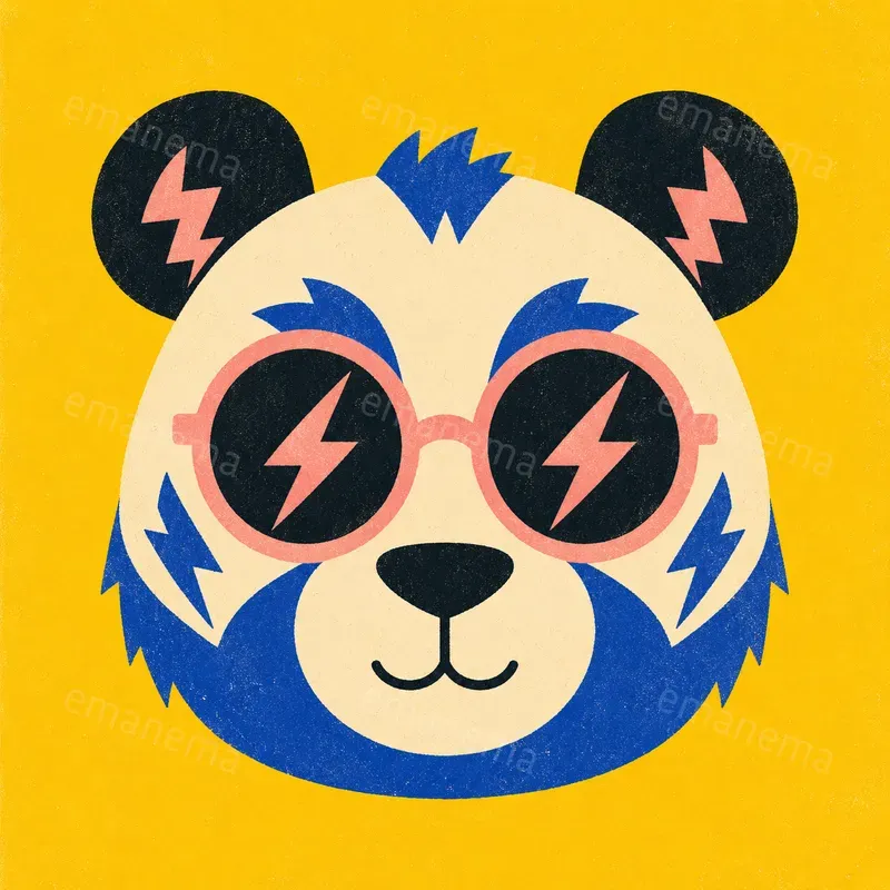 Funny Silkscreen Animal Character Art