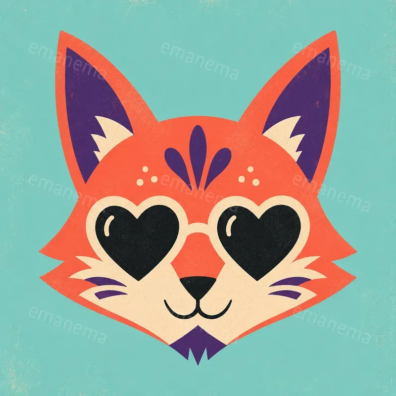 Funny Silkscreen Animal Character Art