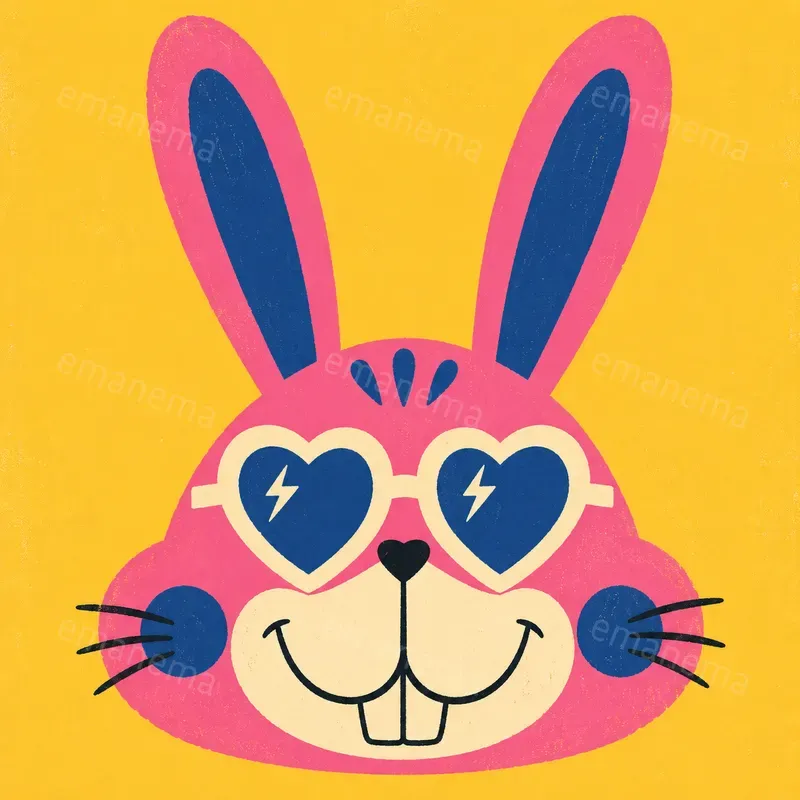 Funny Silkscreen Animal Character Art