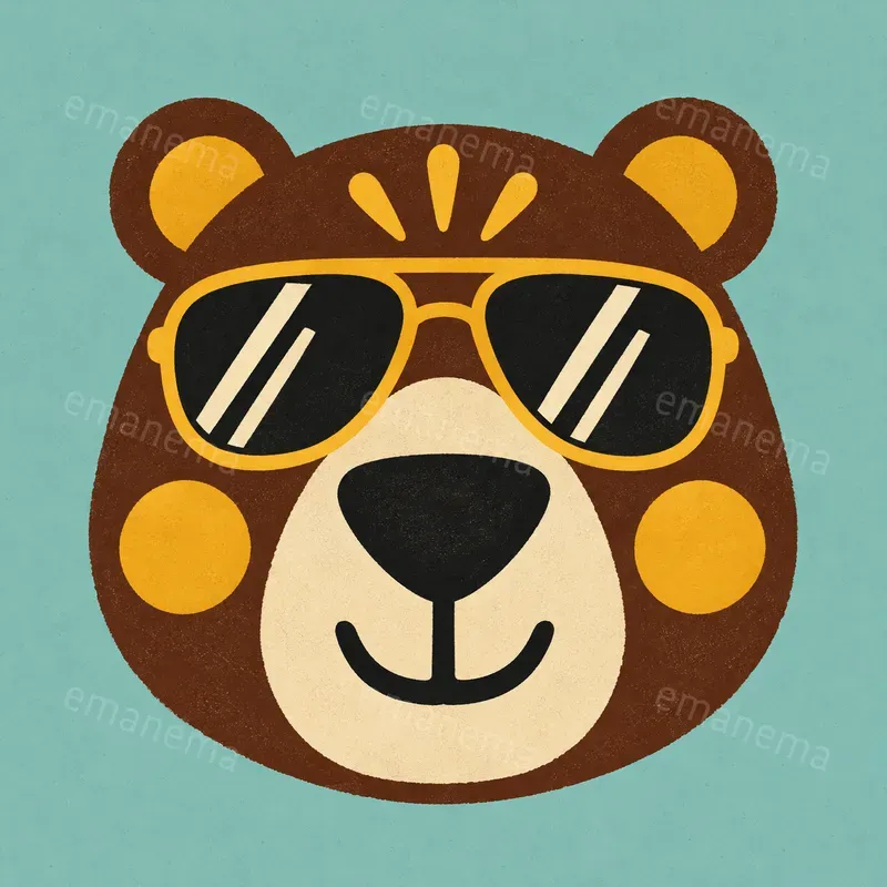 Funny Silkscreen Animal Character Art