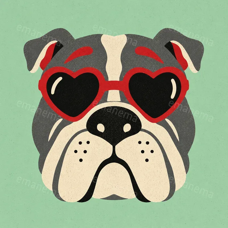Funny Silkscreen Animal Character Art