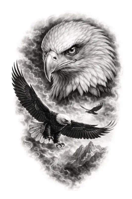 Black Gray Realistic Tattoo Designs