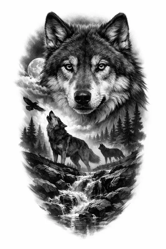 Black Gray Realistic Tattoo Designs