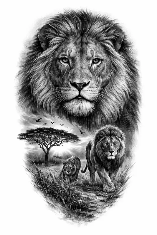 Black Gray Realistic Tattoo Designs