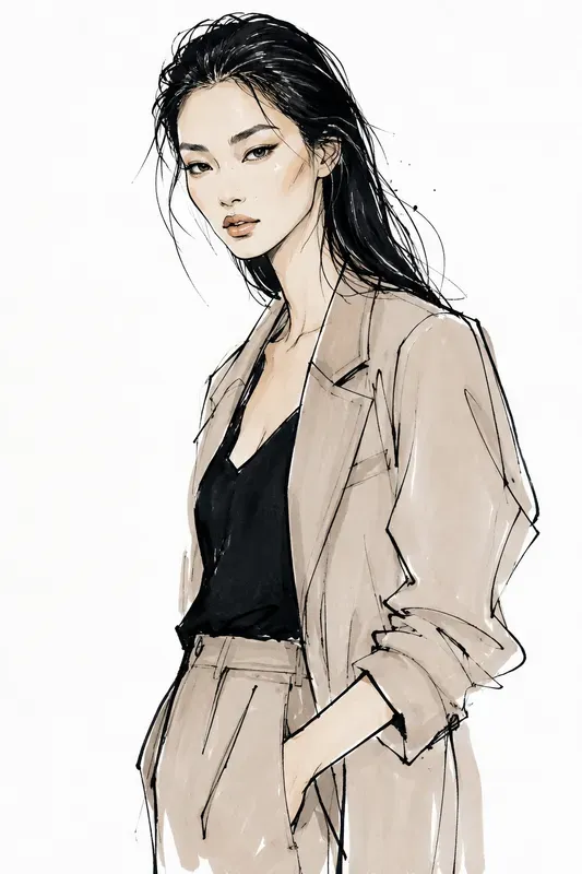 Voguestyle Minimalist Fashion Sketches