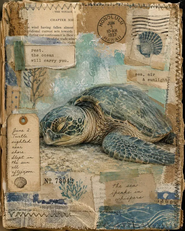 Junk Journal Sea Turtles