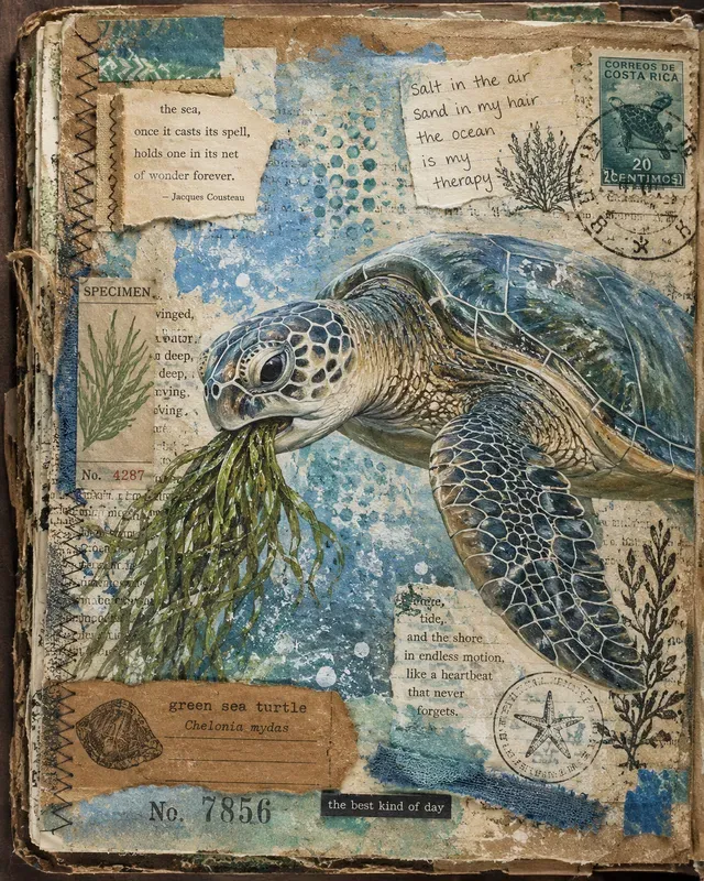 Junk Journal Sea Turtles