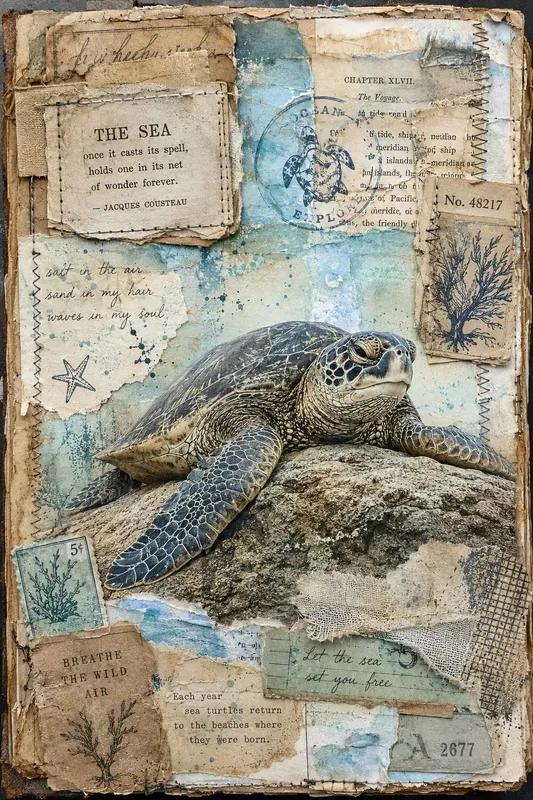 Junk Journal Sea Turtles