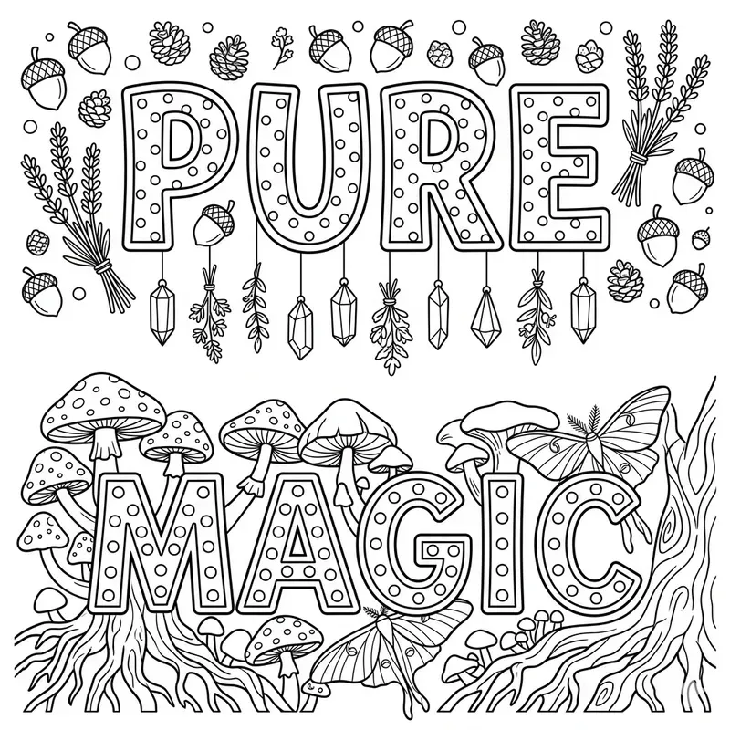 Clean Line Word Art Coloring