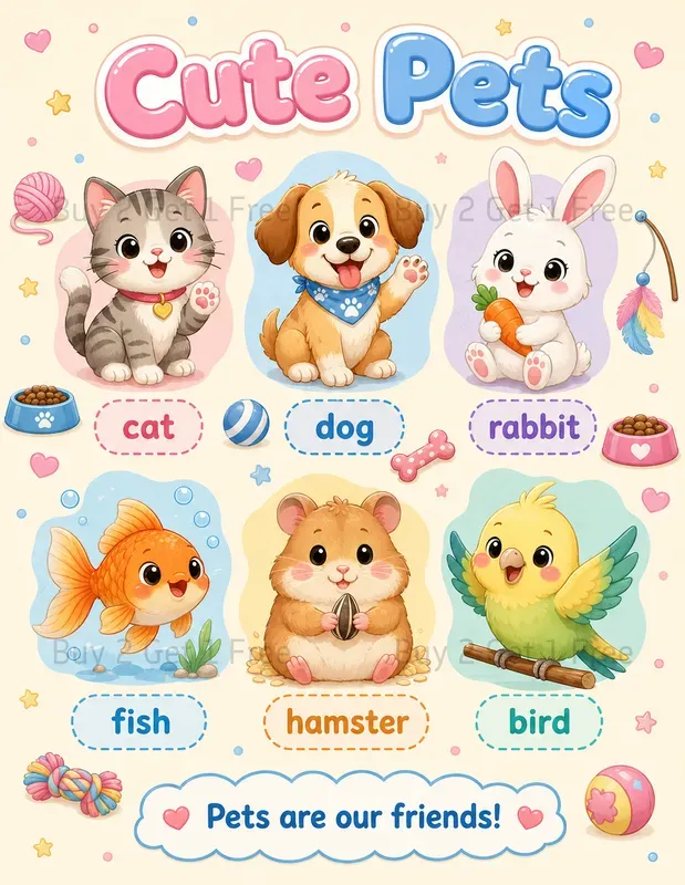 Kids Vocabulary Posters
