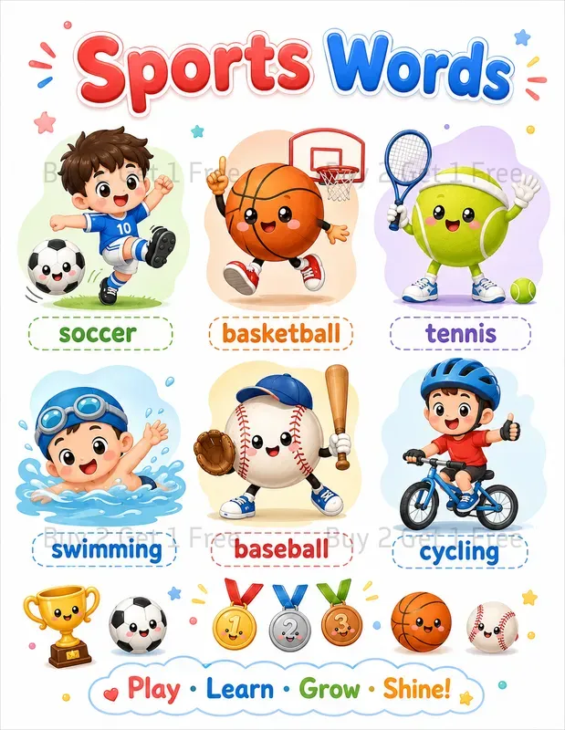 Kids Vocabulary Posters