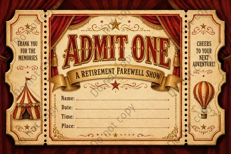 Circus Ticket Invitation Cards