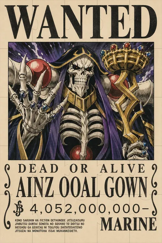 One Piece Wanted Bounty Posters