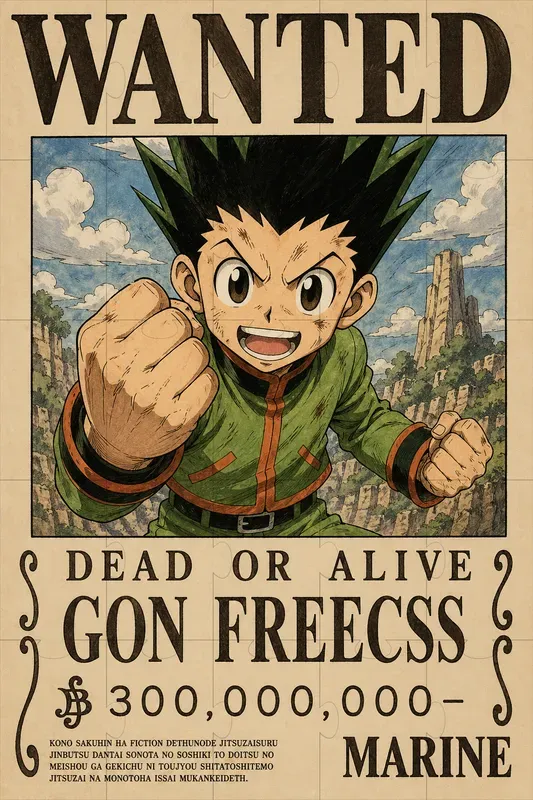 One Piece Wanted Bounty Posters