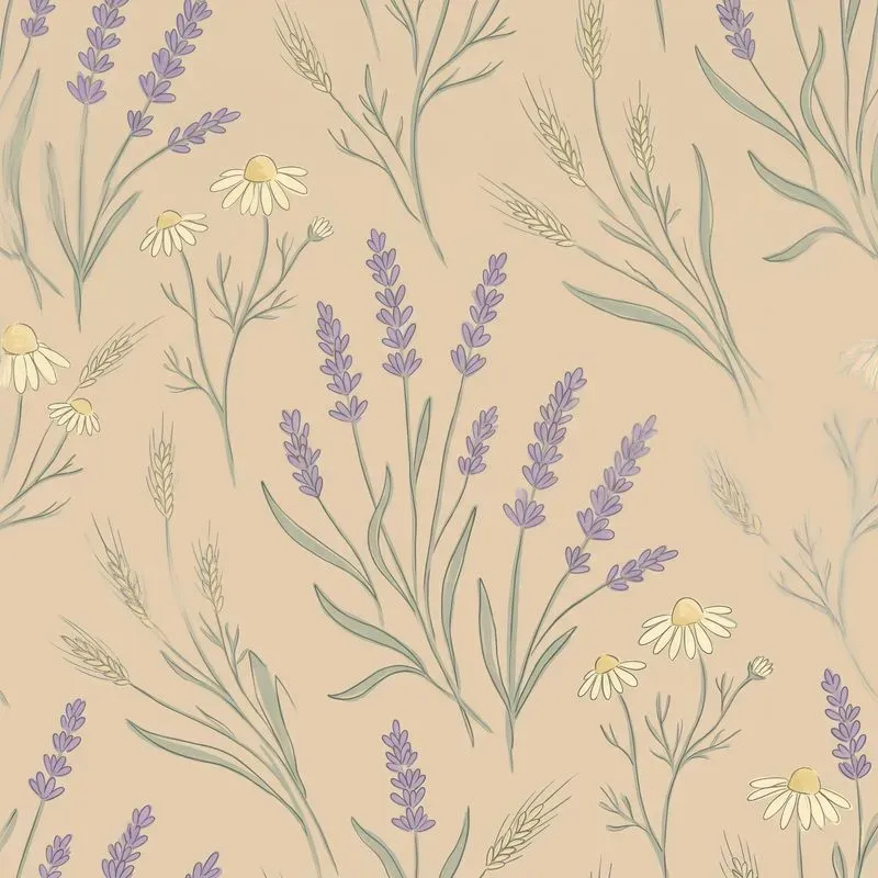 Seamless Boho Floral Pattern Art