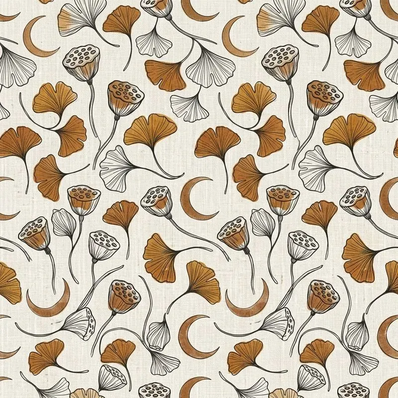 Seamless Boho Floral Pattern Art