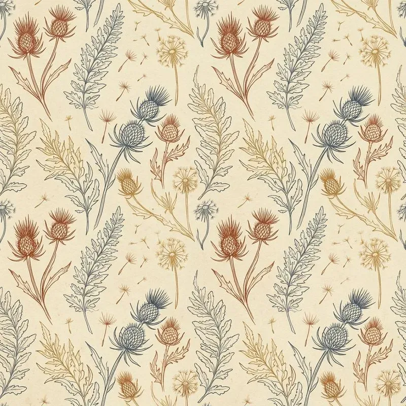 Seamless Boho Floral Pattern Art