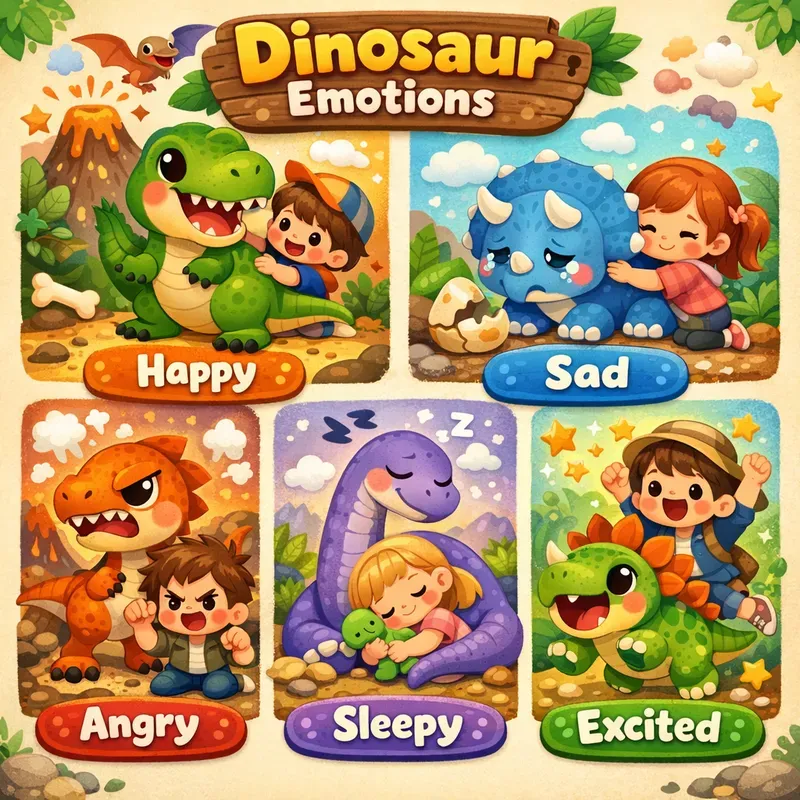 Cute Dinosaur Kids Poster Packs