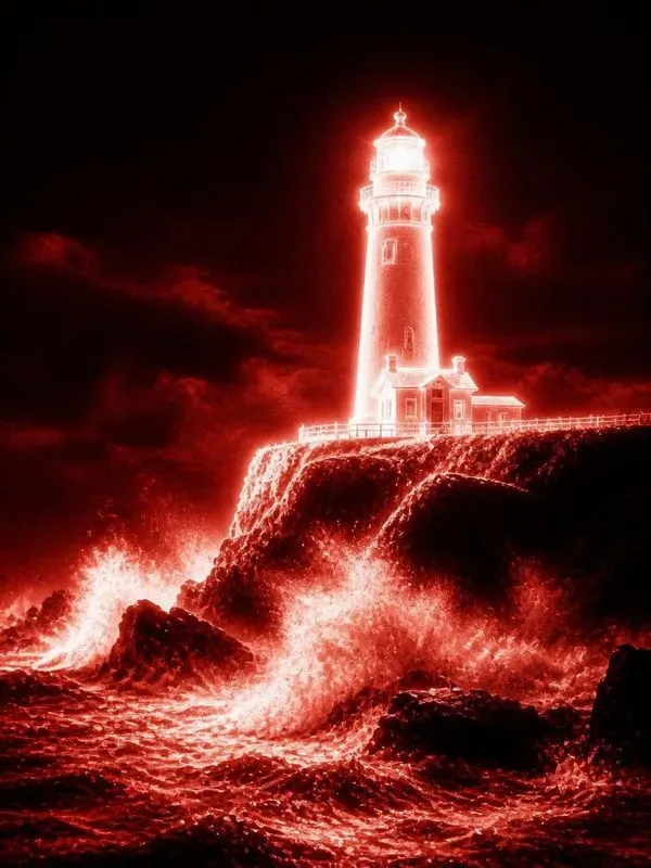 Ethereal Red Overexposed Photography