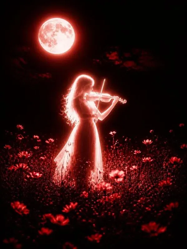 Ethereal Red Overexposed Photography