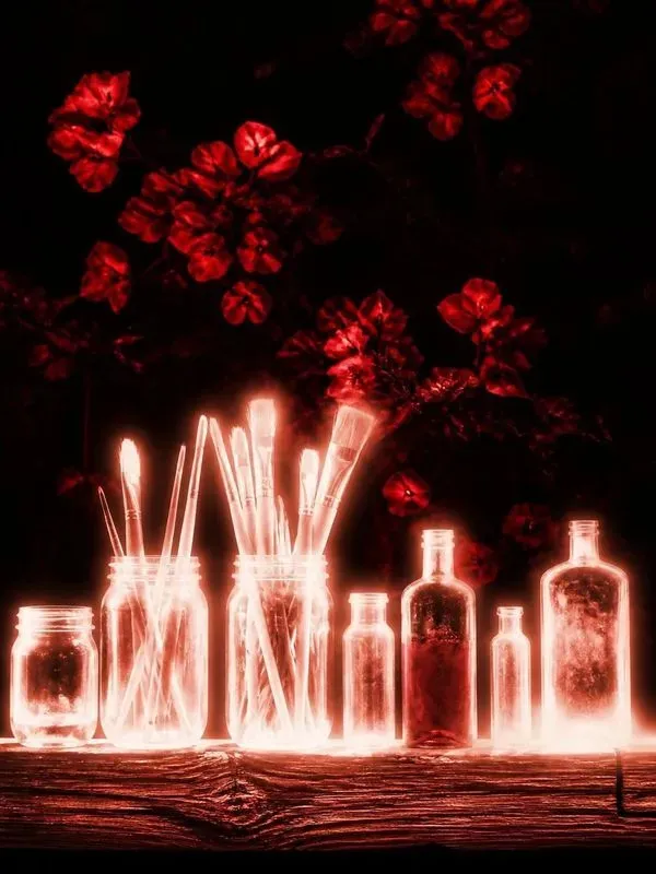 Ethereal Red Overexposed Photography