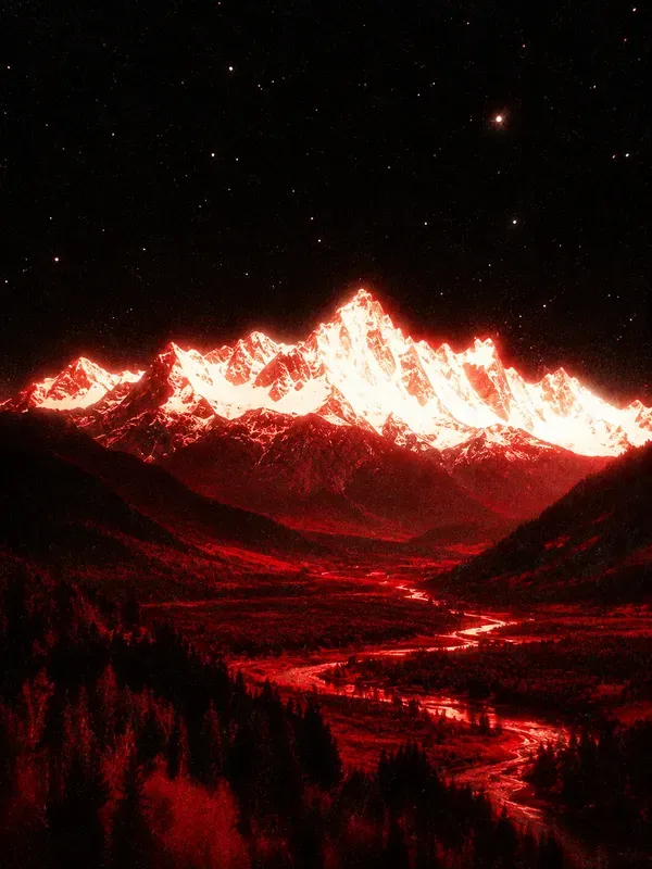 Ethereal Red Overexposed Photography