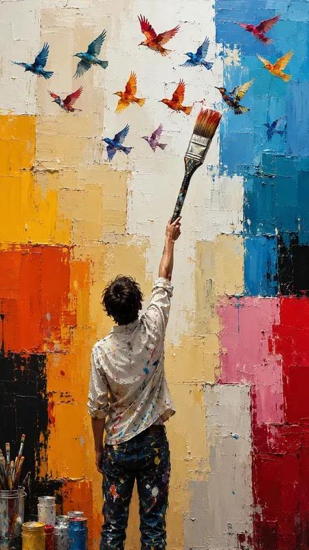 Expressive Palette Knife Figures