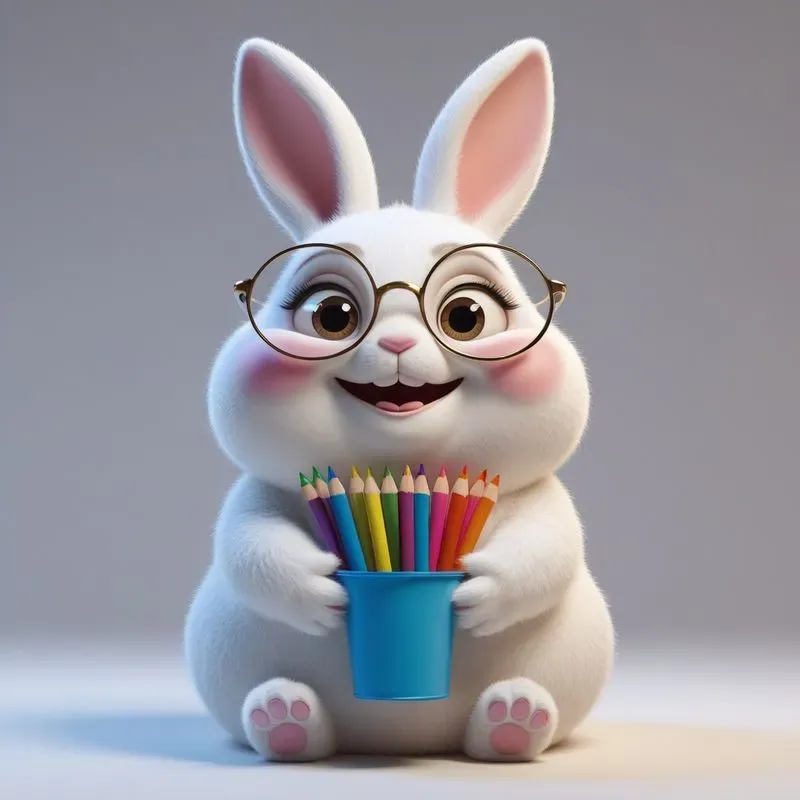 3D Cute Animals Back To School Offices