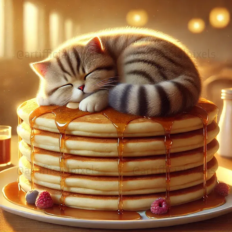 Cute Sleepy Pancake Animals Sweet Dreams