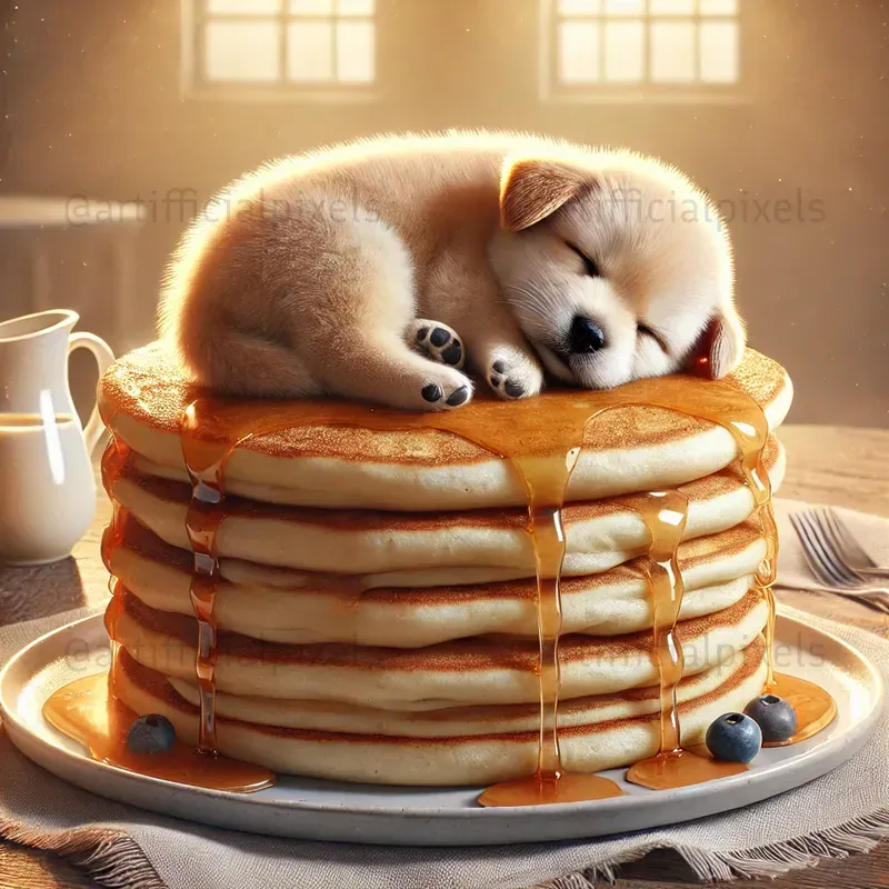 Cute Sleepy Pancake Animals Sweet Dreams