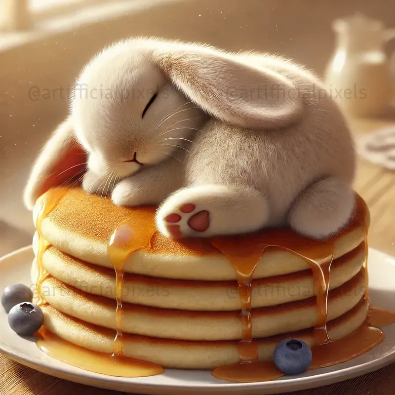 Cute Sleepy Pancake Animals Sweet Dreams