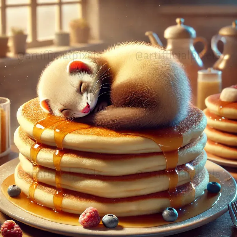 Cute Sleepy Pancake Animals Sweet Dreams