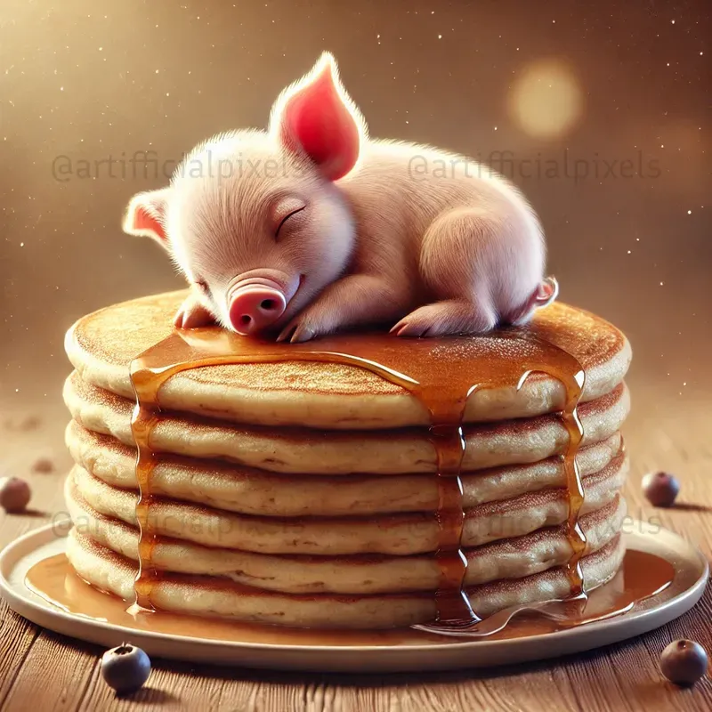 Cute Sleepy Pancake Animals Sweet Dreams