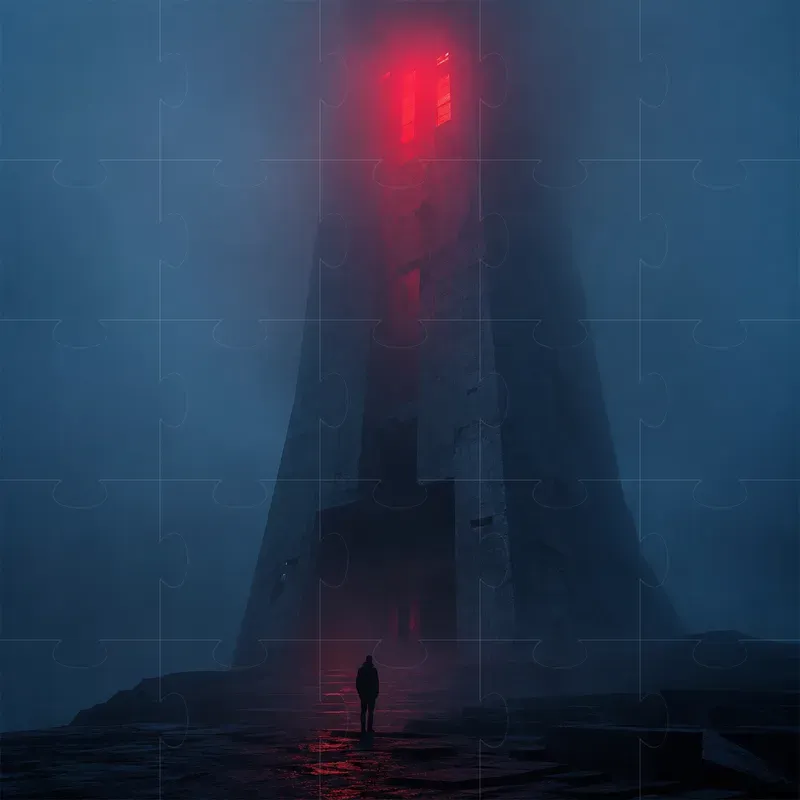 Blue Fog Red Neon Scifi Stills