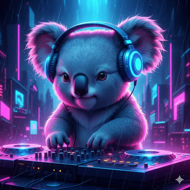 Cyberpunk Animal Dj Synthwave Beats