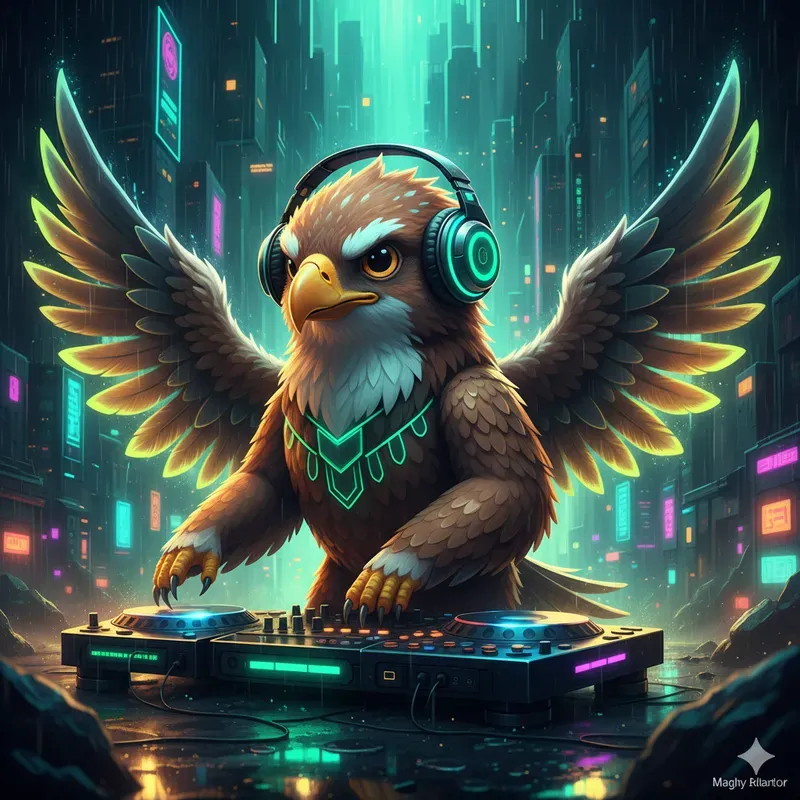 Cyberpunk Animal Dj Synthwave Beats