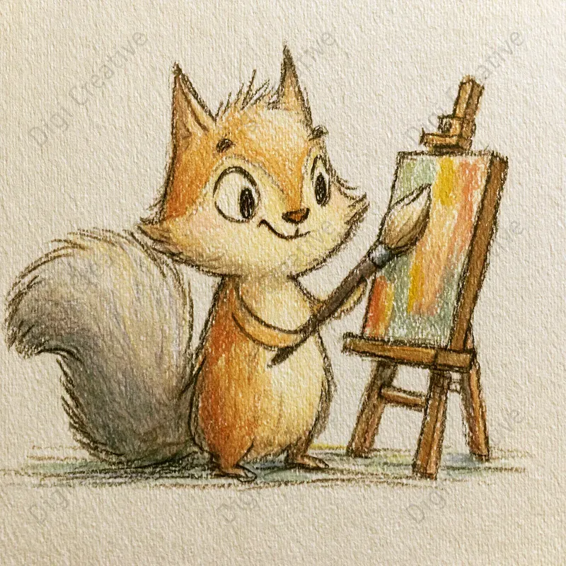 Kawaii Colored Pencil Art