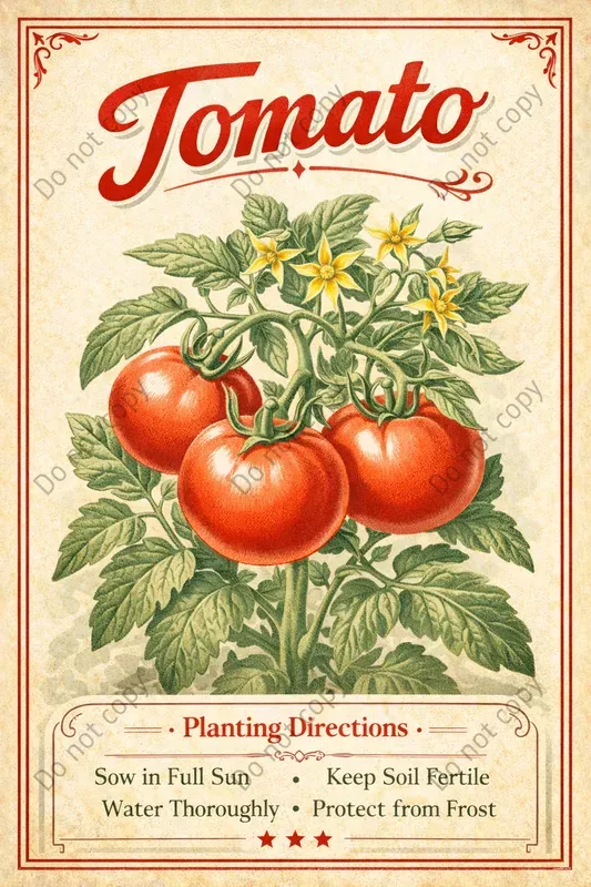 Vintage Botanical Seed Packet Art
