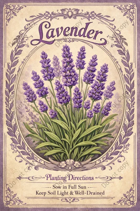 Vintage Botanical Seed Packet Art