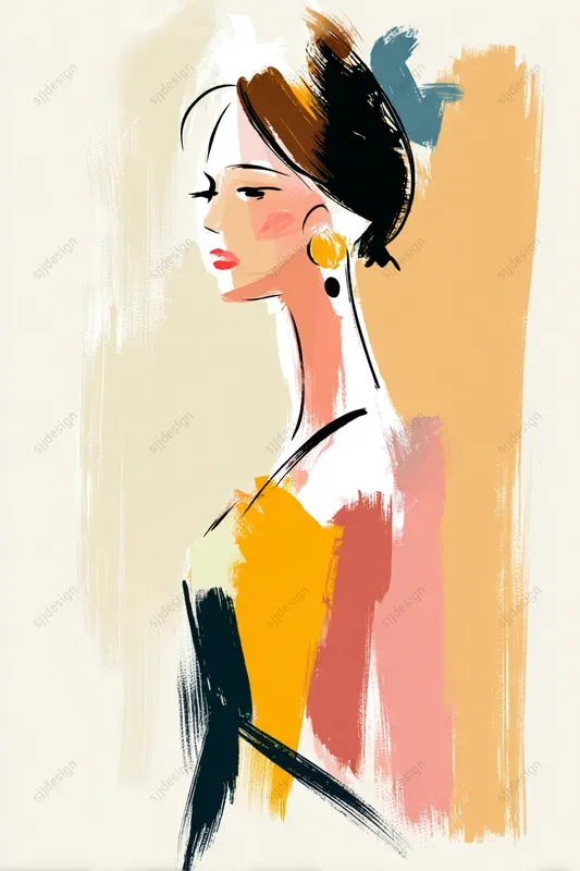 Expressive Brush Portrait Art